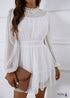 Minivestido bohemio de encaje blanco Valerie